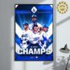 Congrats Los Angeles Dodgers Winner NL West Division Champions 2024 MLB Home Decor Poster Canvas