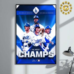 Los Angeles Dodgers City Of Stars NL West Champions 2024 MLB Home Decor Poster Canvas