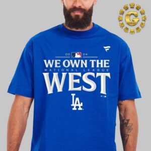 Los Angeles Dodgers Fanatics Royal 2024 NL West Division Champions Locker Room Unisex T-Shirt