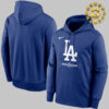 Los Angeles Dodgers Fanatics Royal 2024 MLB Postseason Locker Room Pullover Hoodie Unisex T-Shirt