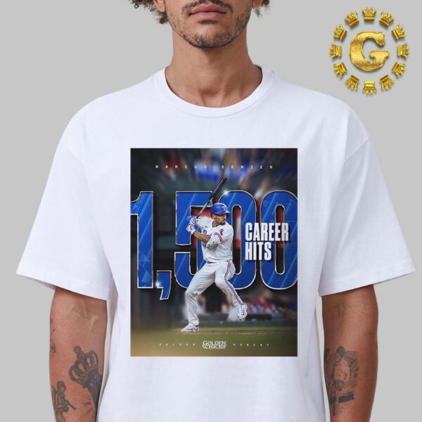 Marcus Semien From Texas Rangers Has 1500 Career Hits Golden Chick Moment Unisex T-Shirt