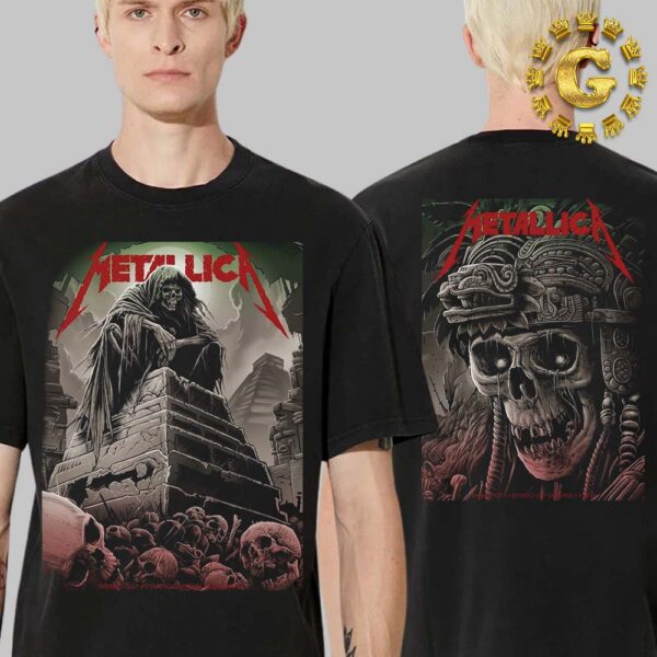 Metallica M72 CDMX Mexico City Full Show Combined Poster M72 North American Tour First Time At Estadio GNP Seguros In Over Seven Years On September 20th And 22th 2024 Two Side Unisex T-Shirt