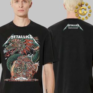 Metallica M72 CDMX Mexico City Night 4 Poster For Estadio GNP Seguros On September 29 2024 Met On Tour Aztec Warrior The Dragon Artwork Two Side Unisex T-Shirt