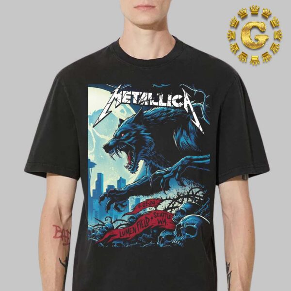 Metallica M72 Seattle WA US At Lumen Field September 1 2024 Night 2 The Wolf Artwork Classic T-Shirt