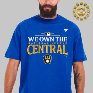 Milwaukee Brewers Fanatics Navy 2024 NL Central Division Champions Locker Room Unisex T-Shirt