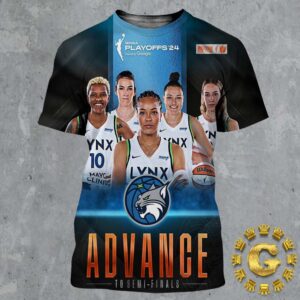 Minnesota Lynx Advance To Semi Finals WNBA Playoffs 2024 All Over Print Shirt