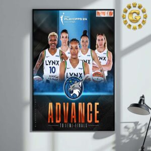 Minnesota Lynx Advance To Semi Finals WNBA Playoffs 2024 Home Decor Poster Canvas