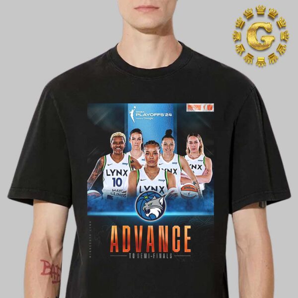 Minnesota Lynx Advance To Semi Finals WNBA Playoffs 2024 Unisex T-Shirt