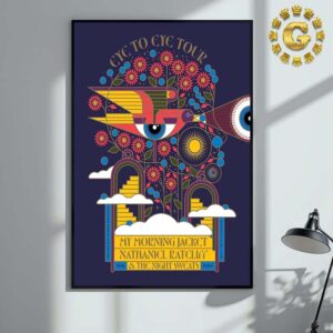 My Morning Jacket With Nathaniel Rateliff An The Night Sweats Eye To Eye Tour Tonight Poster Night 1 At Ascend Amphitheatre In Nashville TN On September 18 2024 Home Decor Poster Canvas