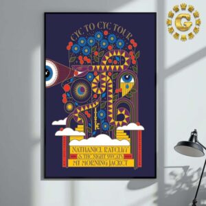 My Morning Jacket With Nathaniel Rateliff An The Night Sweats Eye To Eye Tour Tonight Poster Night 2 At Ascend Amphitheatre In Nashville TN On September 19 2024 Home Decor Poster Canvas