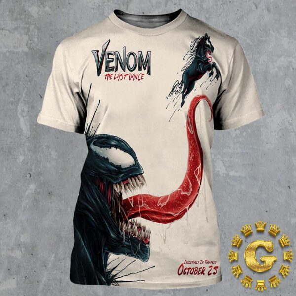 New Poster For Venom The Last Dance Exclusiverly In Theatres October 25 2024 All Over Print Shirt