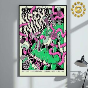 Nofx Riot Fest Final Tour Event Poster At Douglass Park In Chicago September 20 And 22 2024 Home Decor Poster Canvas