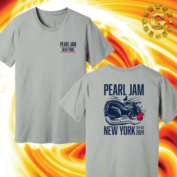 Pearl Jam With Glen Hanbanrd Event Tee At Madison Square Garden In New York City On September 3rd 2024 The Off-Road Vehicle Taxi Artwork Two Side Unisex T-Shirt