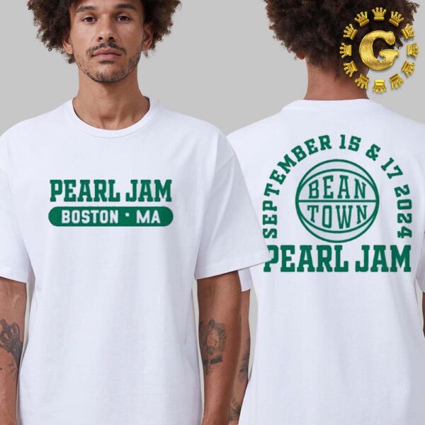 Pearl Jam With Glen Hansard Bean Town Tee At Fenway Park In Boston MA On September 15th 2024 The Basketball Artwork Two Side Unisex T-Shirt