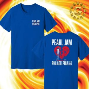 Pearl Jam With Glen Hansard Event Tee In Philadelphia Night 2 At Wells Fargo Center On September 9th 2024 The Paint Heart Artwork Two Side Unisex T-Shirt