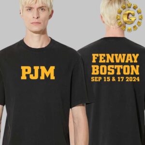 Pearl Jam With Glen Hansard PJHC Tee At Fenway Park In Boston MA On September 15th 2024 Two Side Unisex T-Shirt