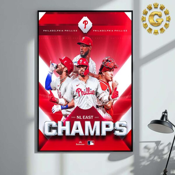 Philadelphia Phillies For The First Time In 13 Years MLB NL East Champions 2024 Clinched Home Decor Poster Canvas