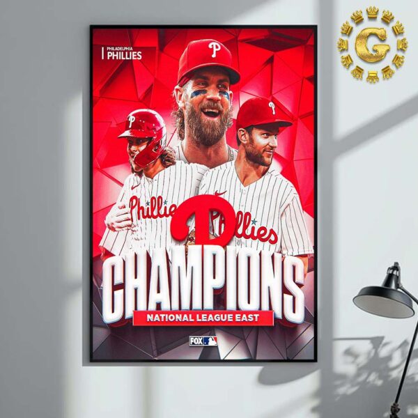 Philadelphia Phillies Is National League East Champions 2024 Fox MLB Since 2011 Home Decor Poster Canvas