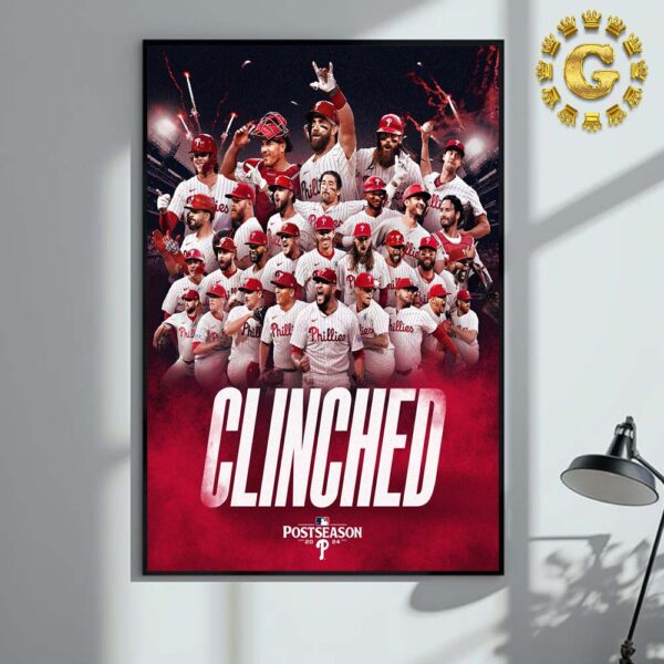 Philadelphia Phillies Welcome Back To Red October Poster The Clindched Postseason 2024 MLB Home Decor Poster Canvas