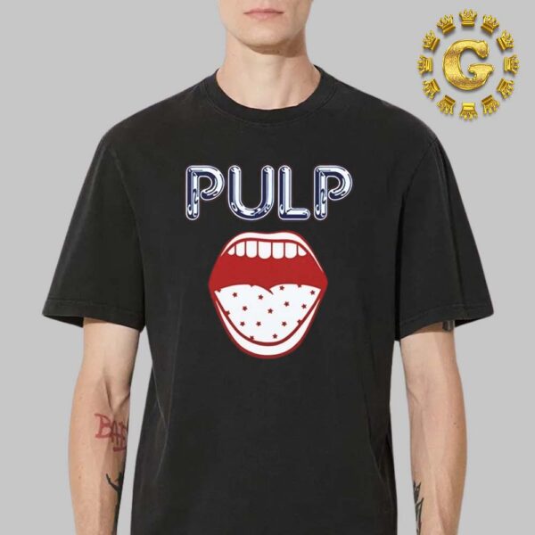 Pulp Us Official Tee Tour 2024 Big Mouth The Sigsnature Logo And Mouth Artwork Unisex T-Shirt