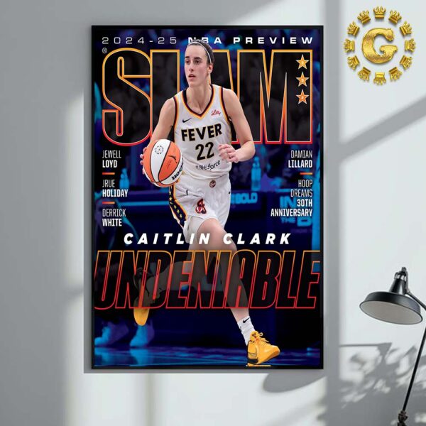 SLAM 252 Caitlin Clark Undeniable 2024 25 NBA Preview Home Decor Poster Canvas