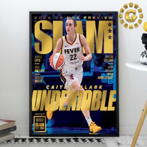 SLAM 252 Cover Caitlin Clark Undeniable 2024 25 NBA Preview Gold The Metal Editions Home Decor Poster Canvas