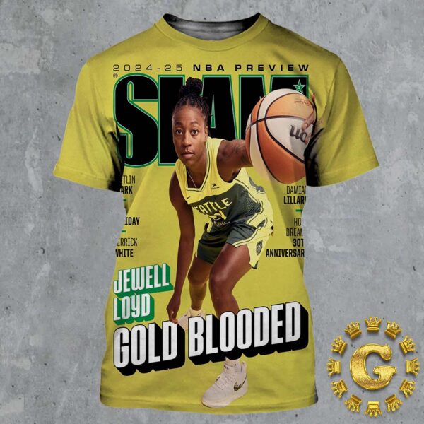 SLAM 252 Cover Jewell Loyd Magazine Gold Blooded 2024 25 NBA Preview All Over Print Shirt