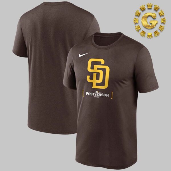 San Diego Padres Nike Brown 2024 MLB Postseason Authentic Collection Legend Unisex T-Shirt