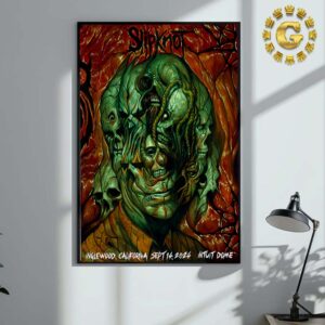 Slipknot 2024 Tour Poster Intuit Dome Inglewood CA On September 14th 2024 Home Decor Poster Canvas