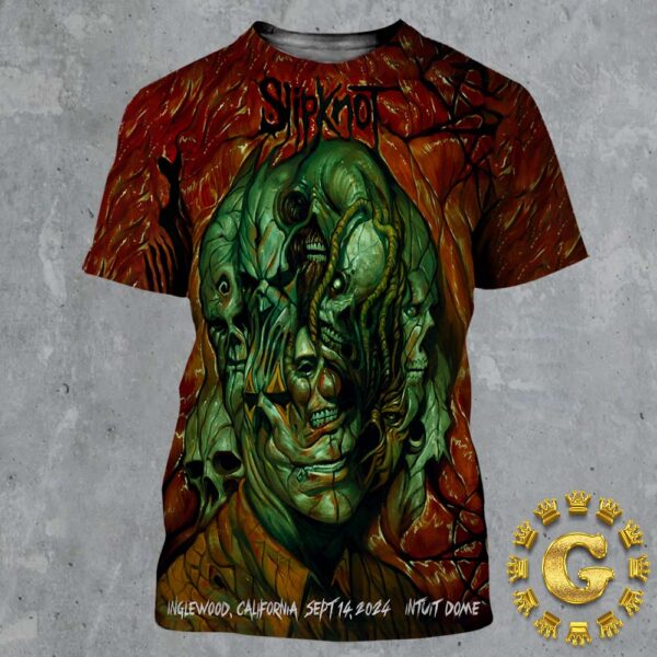 Slipknot 2024 Tour Tee Intuit Dome Inglewood CA On September 14th 2024 All Over Print Shirt