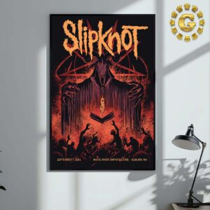 Slipknot Merch Poster In Auburn WA At Whie River Amphitheatre On September 7 2024 25th Anniversary 2024 Tour Home Decor Poster Canvas