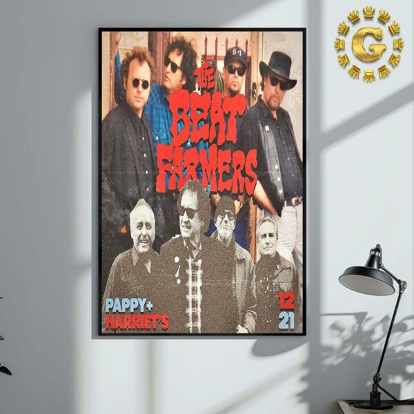 The Beat Farmers Official Poster At The Palace On Saturday December 21st 2024 Wall Decor Poster Canvas