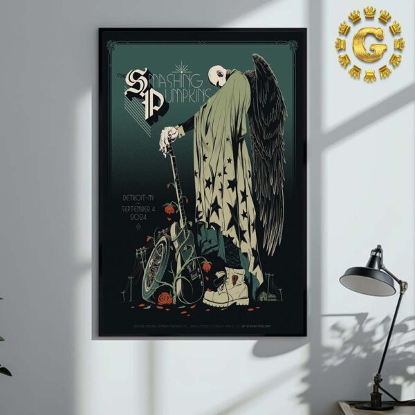 The Smashing Pumpkins Concert Poster At Comerica Park in Detroit MI On September 4 2024 Home Decor Poster Canvas