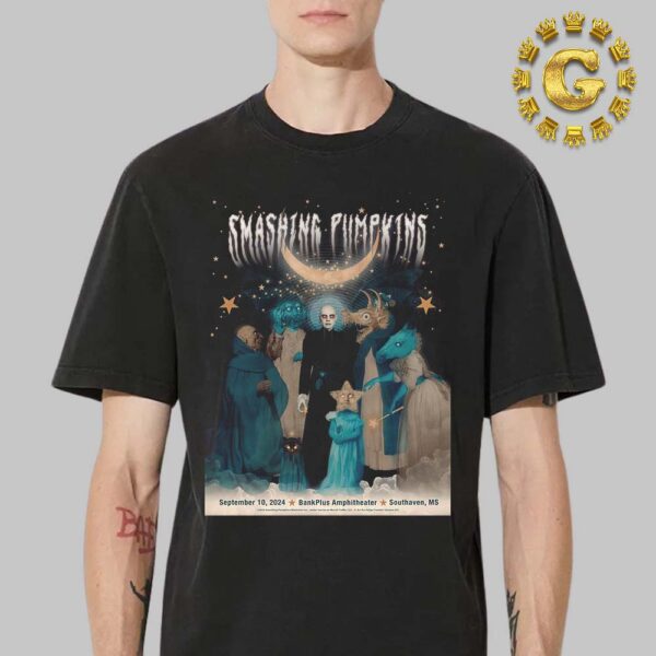 The Smashing Pumpkins Tonight Poster At Bank Plus Amphitheater In Southaven MS On September 10 2024 Unisex T-Shirt