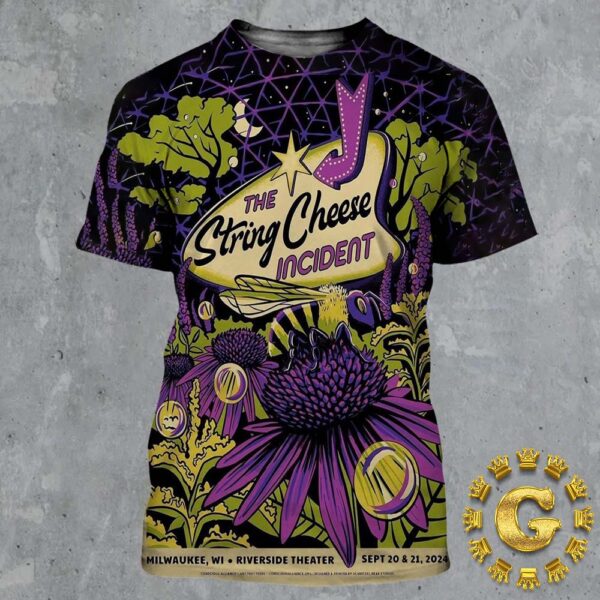 The String Cheese Incident Event Poster In Milwaukee WI At Riverside Theater On September 20th And 21th 2024 All Over Print Shirt