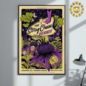 The String Cheese Incident Event Poster In Milwaukee WI At Riverside Theater On September 20th And 21th 2024 Home Decor Poster Canvas