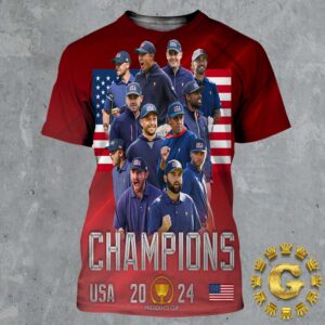 The U S Team the Champions Of Presidents Cup 2024 USA All Over Print Shirt