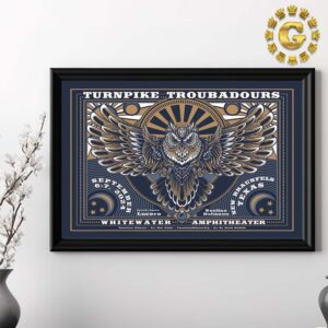 Turnpike TrouBadours Official Poster In New Braunfels At Whitewater Amphitheater On September 6 7 2024 The Owl Artwork Home Decor Poster Canvas