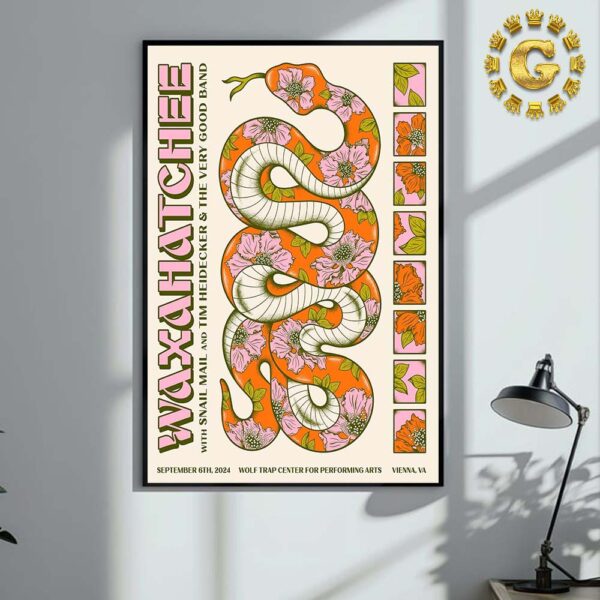 Waxahatchee Tonight Poster At Wolf Trap Center Performing Arts In Vienna VA The Snake Artwork Home Decor Poster Canvas