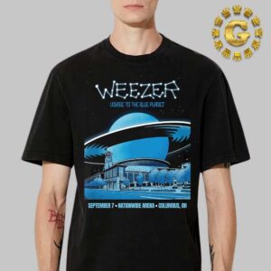 Weezer Band Tonight Poster At Nationwide Arena In Columbus OH On September 7 2024 Unisex T-Shirt