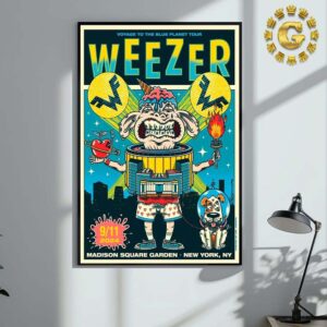 Weezer Band Voyage To The Blue Planet Tour Tonight Poster At Madison Square Garden In New York NY