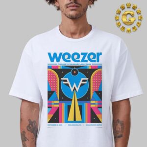 Weezer Band Yoyage To The Blue Planet Tour Tonight Poster At Wells Fargo Center In Philadelphia PA On September 13th 2024 Unisex T-Shirt