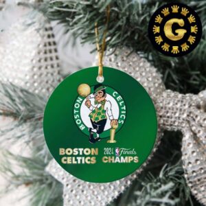 2024 NBA Finals Champions Is Boston Celtics Big Logo Christmas Holiday Decorations Ornament