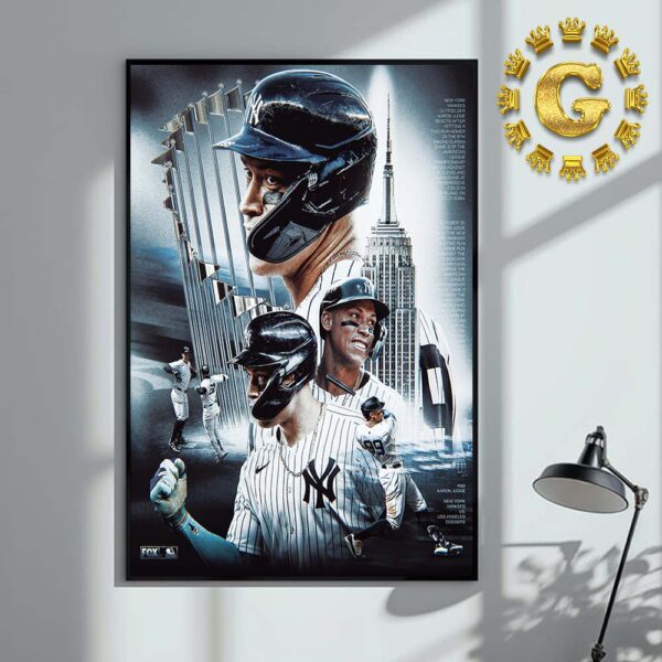 Aaron Judge From New York Yankees Vs Los Angeles Dodgers MLB 2024 Home Decor Poster Canvas