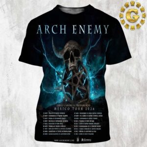 Arch Enemy Mexico Tour Dates List 2024 Larco Camino Al Inframundo All Over Print Shirt