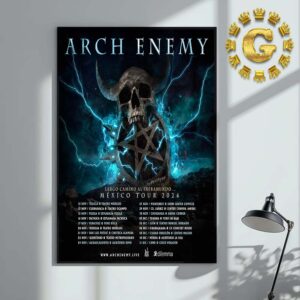 Arch Enemy Mexico Tour Dates List 2024 Larco Camino Al Inframundo Home Decor Poster Canvas