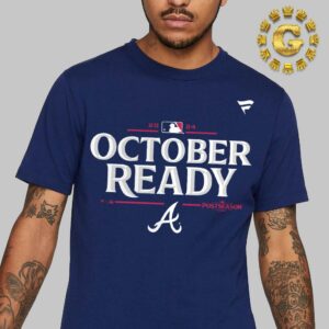 Atlanta Braves Fanatics Navy 2024 MLB Postseason Locker Room Unisex T-Shirt