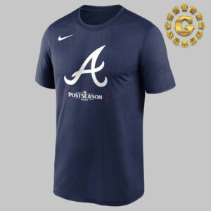 Atlanta Braves Nike Navy 2024 MLB Postseason Authentic Collection Legend Unisex T-Shirt