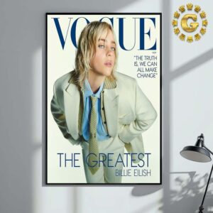 Billie Eilish Cover Of Vogue November The Truth Is We Can All Make Change Home Decor Poster Canvas