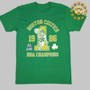 Boston Celtics Number One 1986 NBA Champions Green Classic T-Shirt